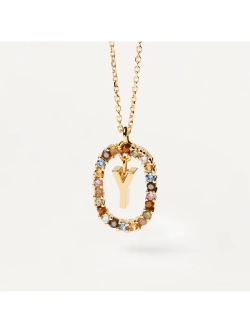 Колье Буква Y серебро 925 пробы покрытое золотом