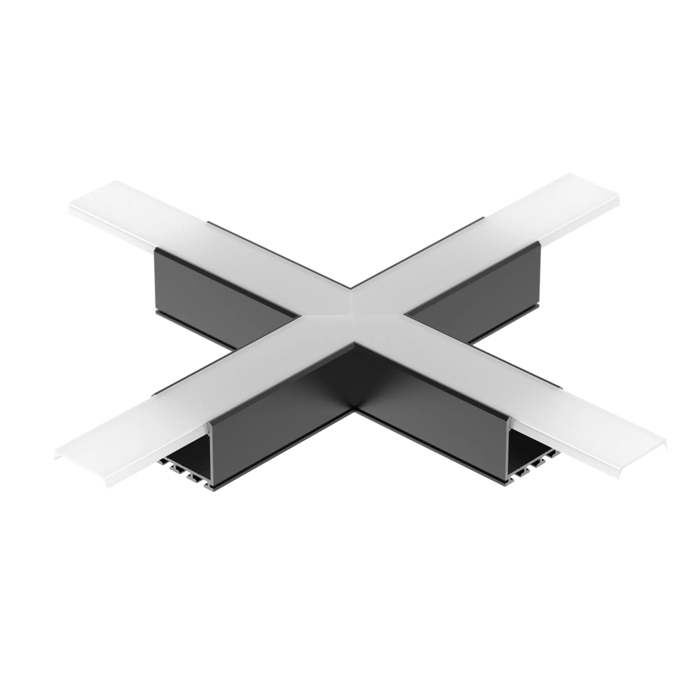 Крестовина PLS-LOCK-H25-Х90 BLACK (с экраном MAT-L) (Arlight, Металл) 031269
