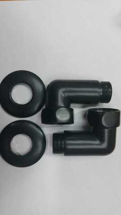 Американка для полотенцесушителя  угл 1" x 3/4"  г/ш  741SCH1005 RAL9005 черная матовая (покр.Ника)