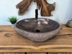 Раковина из речного камня RS-65805 62х47х15 из натурального камня