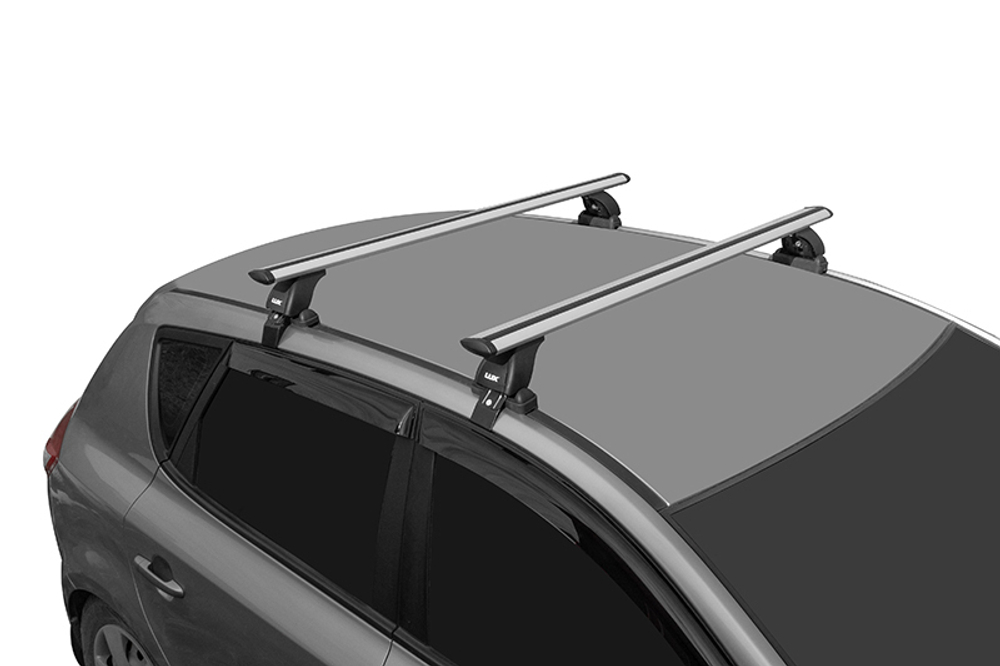 Багажник LUX с крыловидными дугами 1,1 м на Kia Rio 2 хетчбэк