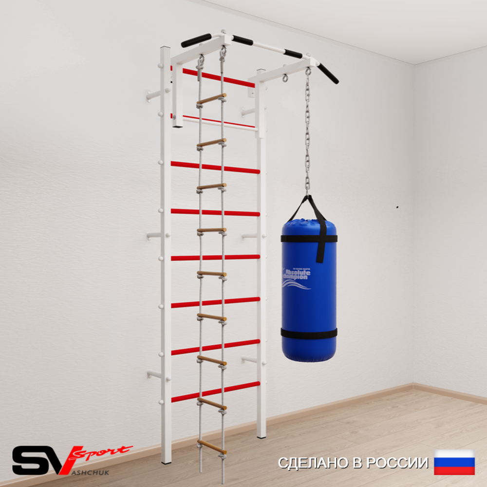 Шведская стенка Sv Sport 5112 (Турник стандарт/Лестница/Цепь/Мешок 22кг)