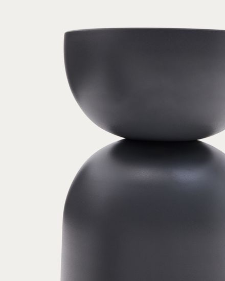 Приставной столик Rachell металл с серой окраской Ø30,5 см