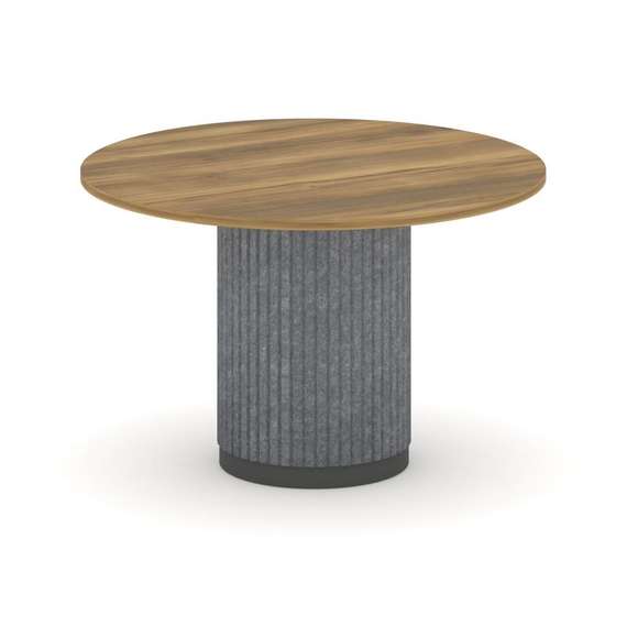 Felto Стол переговорный круглый D=1200 PR.C.SPRG-005.D Сандал Янтарный/Металл Антрацит/Морская Гальк