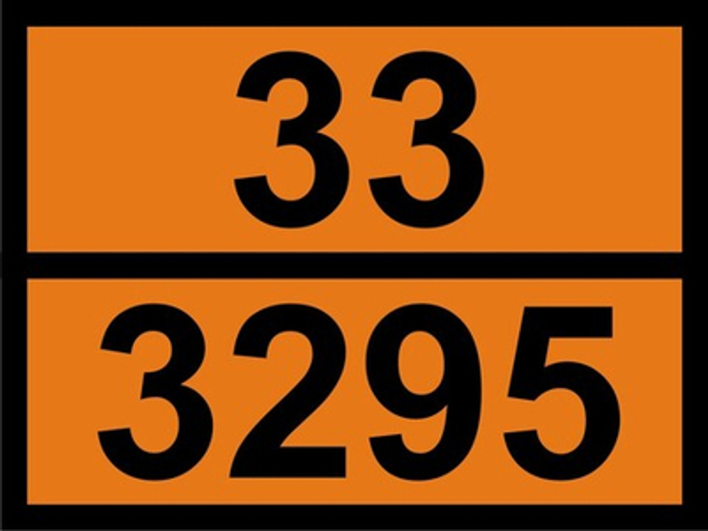 Наклейка "Углеводороды жидкие (газовый конденсат) 33 / 3295" ДОПОГ