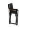 Llado Складной стул из черного алюминия с подлокотниками из массива тика