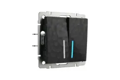 Выключатель Werkel Hammer 2 клавиши с индикатором черный 36316