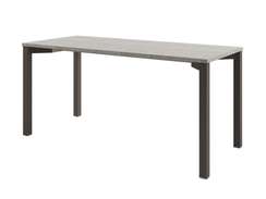 Стол 1600х700х750 на металлокаркасе D-32 Бетон Чефалу светлый/Трюфель