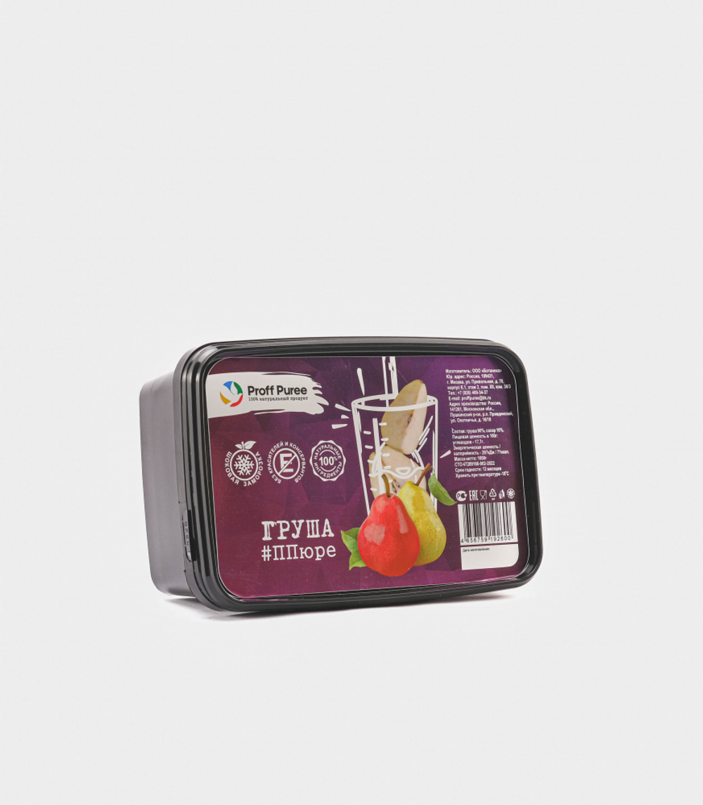 ПЮРЕ Proff Puree из груши 10% сахара (Контейнер 1 кг)