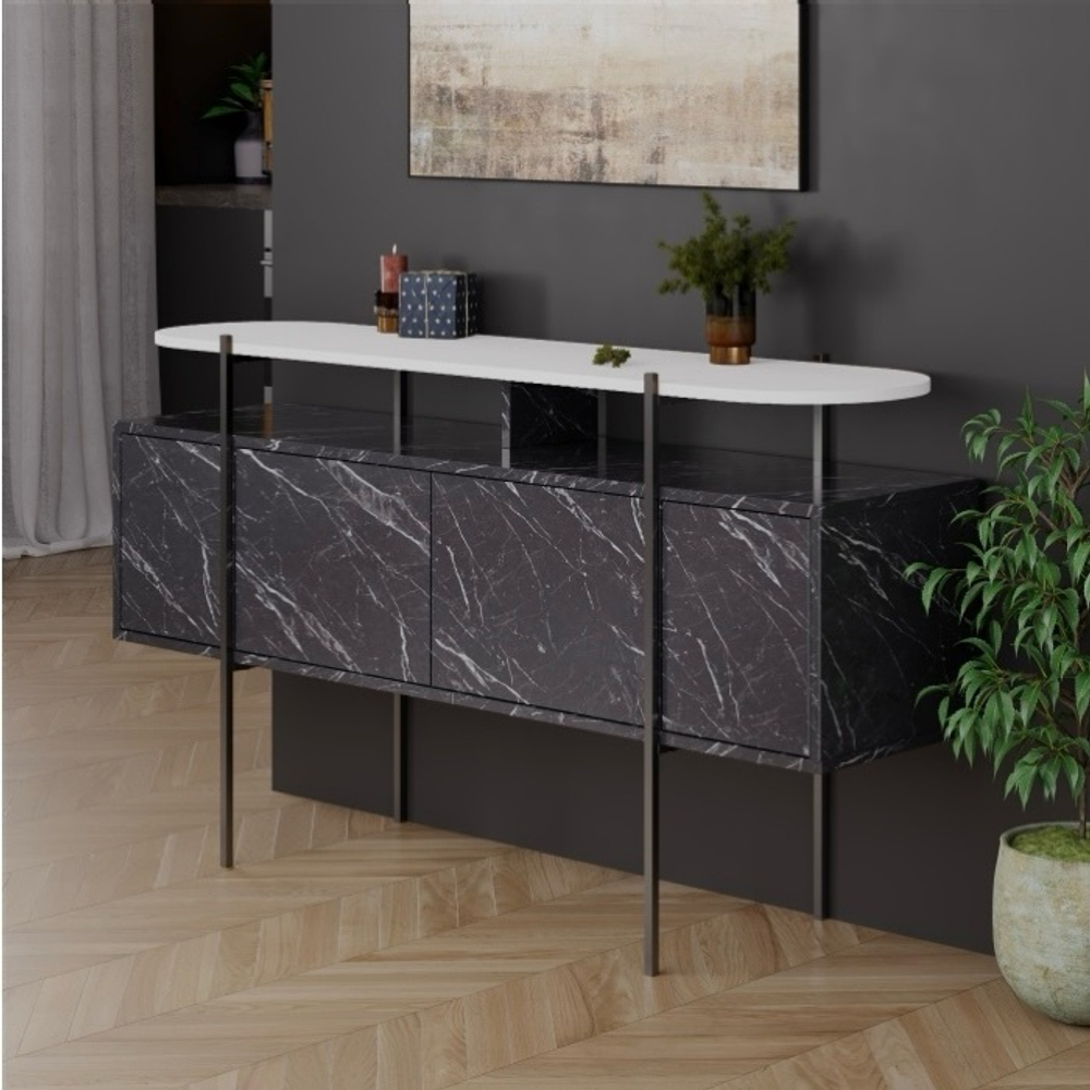 Комод консольный Hanley black/white