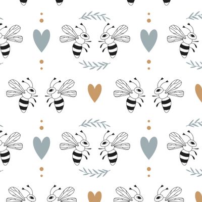 Пчелы, веточки и сердца