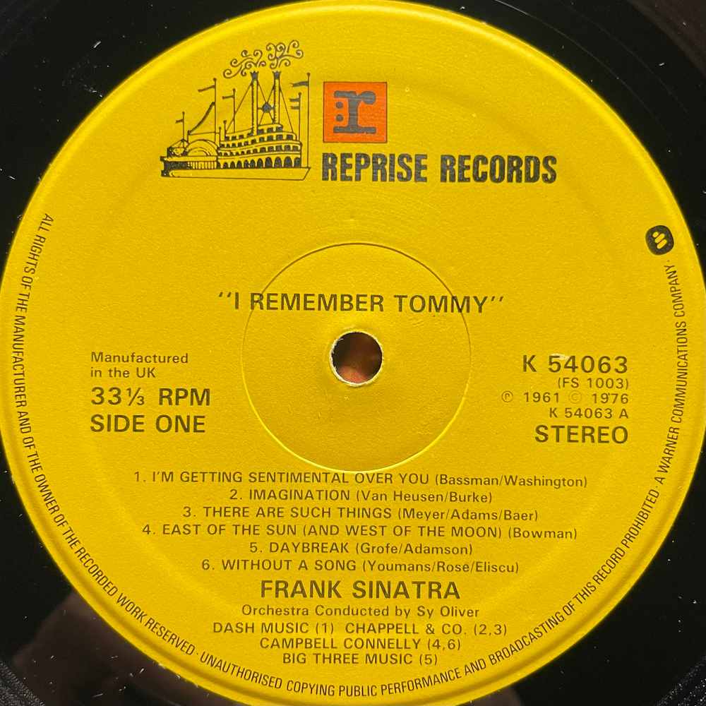 Frank Sinatra ‎– I Remember Tommy (Англия 1976г.)