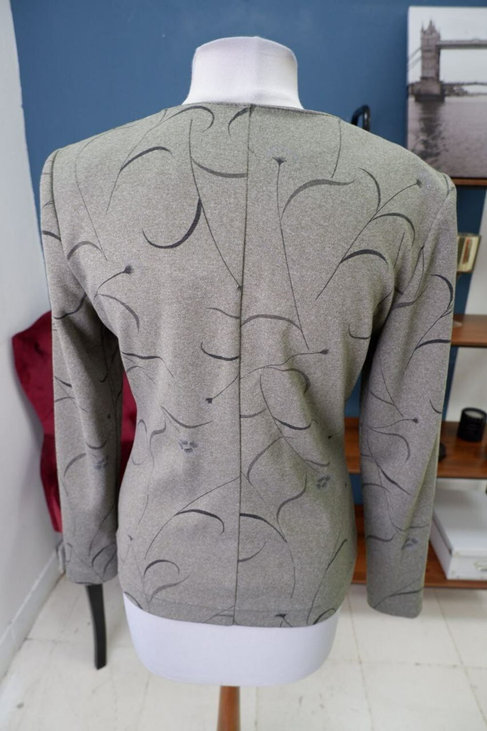 Блузка элегантная с принтом 48 размер