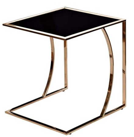 13RXNT5076L-GOLD Стол журнальный 50*45*49 черный/розовое золото