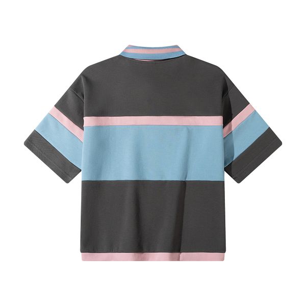 Поло темно-коричневый/лиловый/пыльно-синий - фото 2