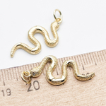 Подвеска Змея, цвет золото, фианиты, размер 26*12 мм, цена за 1 шт