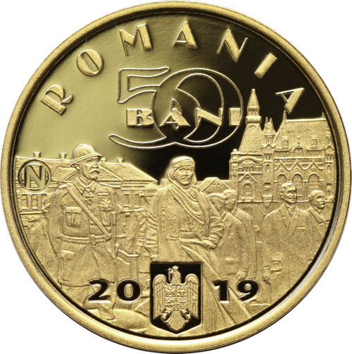 50 бани 2019 г. Румыния. Король Фердинанд. UNC