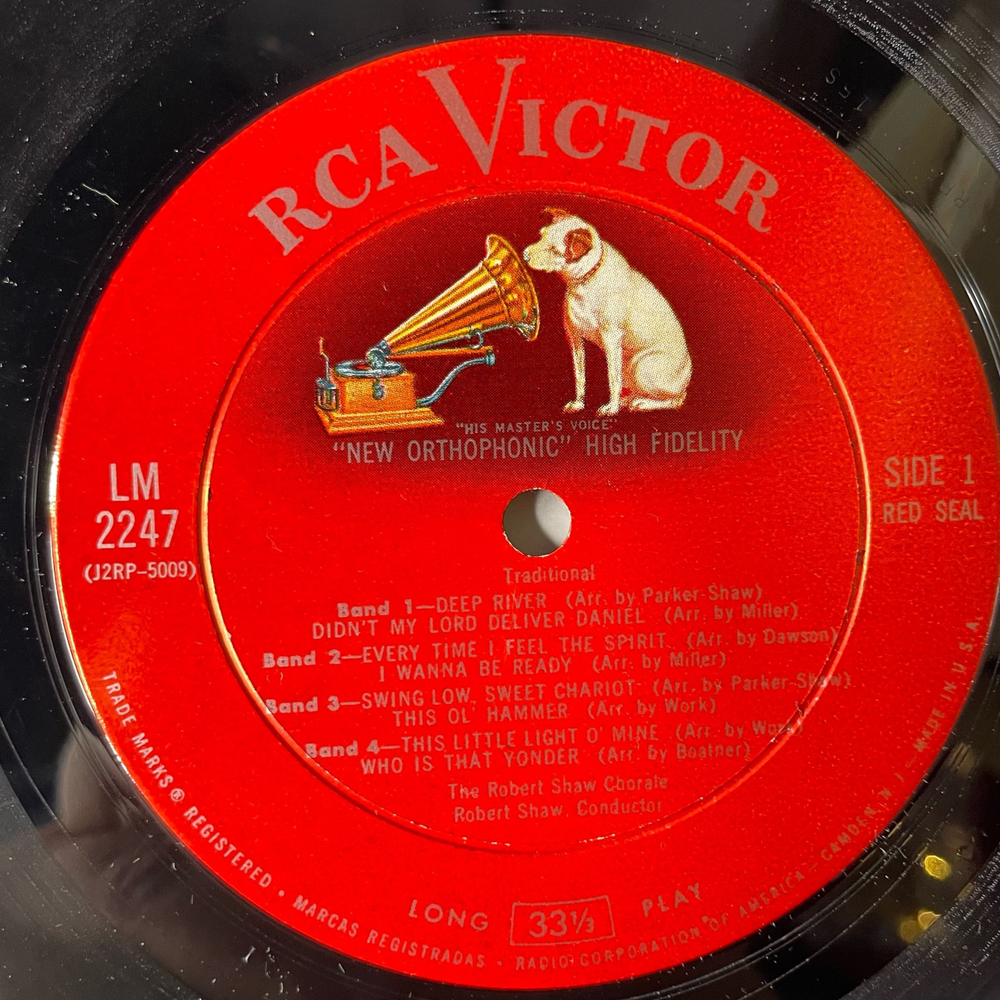 Винтажная виниловая пластинка LP The Robert Shaw Chorale Хорал Роберта Шоу, Deep River And Other Spirituals (USA 1966)