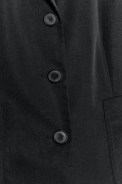 ZARA БЛЕЙЗЕР С КАРМАНАМИ ZW COLLECTION, ЧЕРНЫЙ