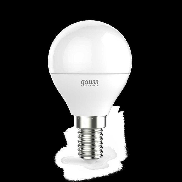 Лампа светодиодная Gauss E14 6W 3000K матовая 53116