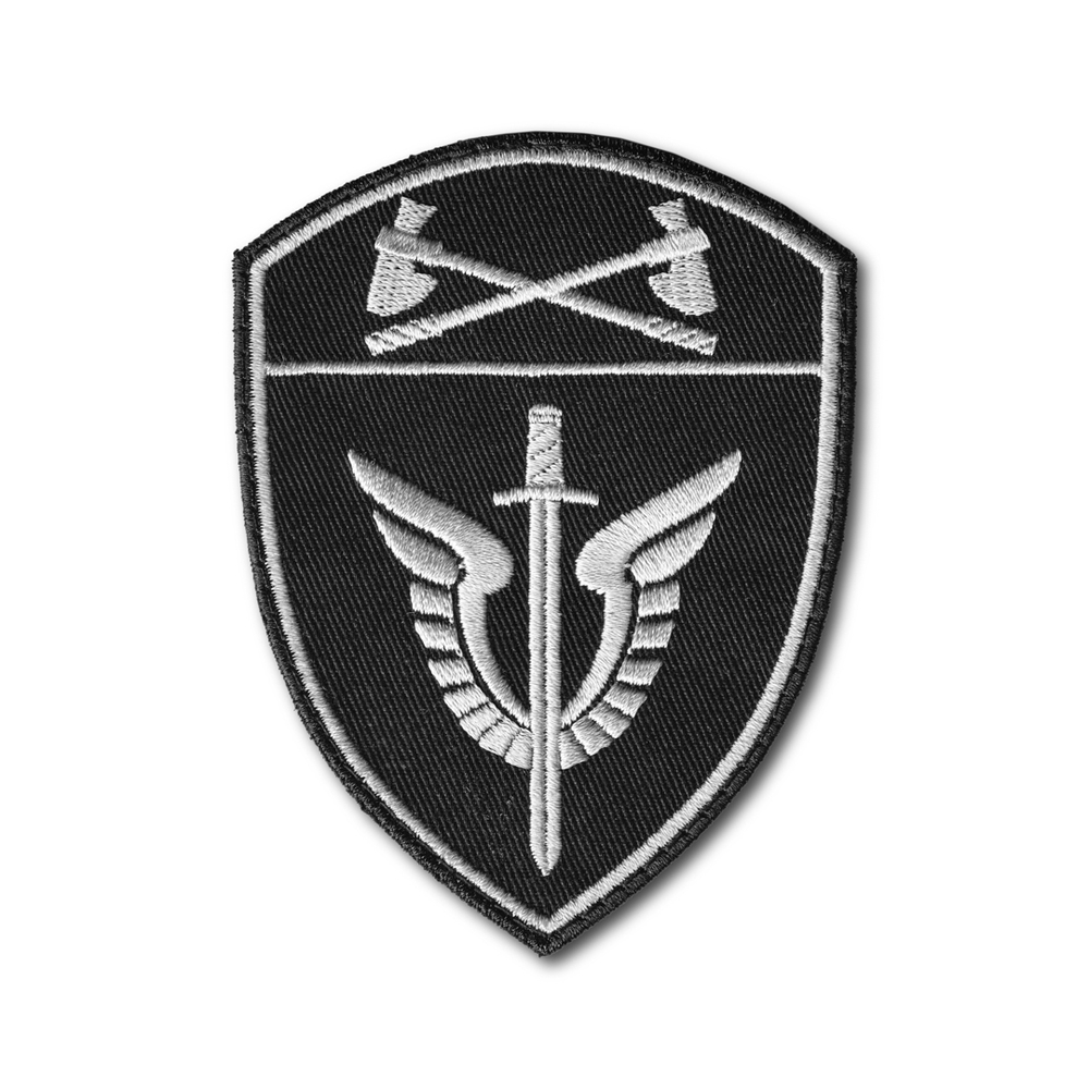 Нашивка ( Шеврон ) На Рукав ФСВНГ ( Росгвардия ) Приволжский Округ ОМОН Черная | ATRIBUTICASTORE.RU