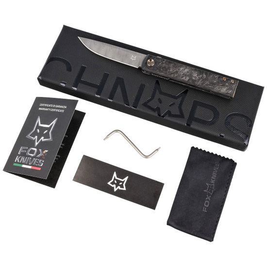 Нож FOX Knives CHNOPS FX-543 DCF, сталь Damasteel DS93X, рукоять - карбон