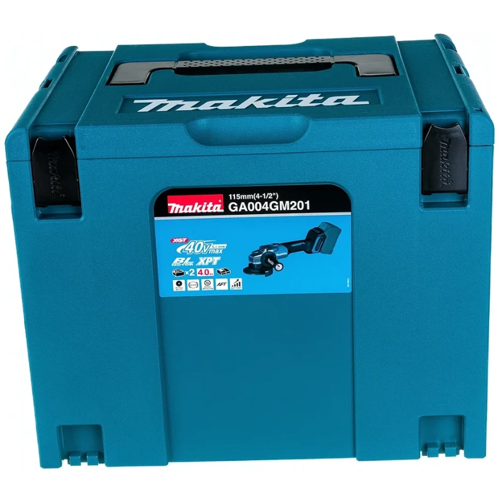Makita GA004GM201 сетевая ушм (болгарка) ( 2 x 4 Ач, З/У) GA004GM201