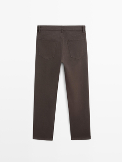 Massimo Dutti Джинсы зауженного кроя, коричневый
