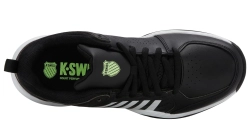 Мужские кроссовки теннисные K-Swiss Court Express 2 Clay - black/white/soft neon green