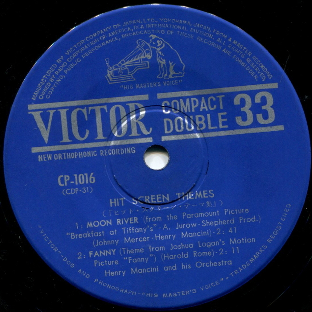 Henry Mancini, Nico Fidenco ?/ Hit Screen Themes (7" Vinyl Single)