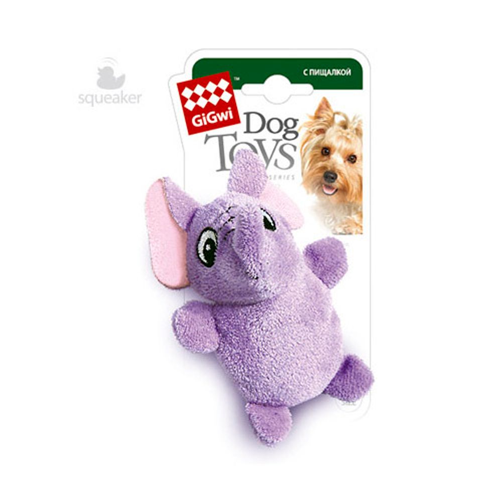 Gigwi PLUSH FRIENDZ игрушка для собак слон с пищалкой 9 см