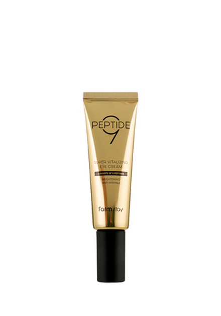 FarmStay Peptide9 Super Vitalizing Eye Cream Омолаживающий крем для области вокруг глаз с комплексом из 9 пептидов