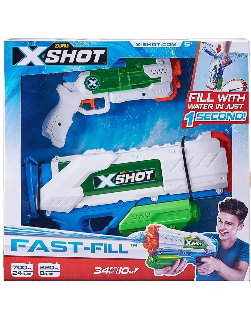 Набор водные бластеры водяные пистолеты Зуру X-Shot