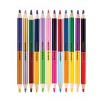 Карандаши цветные Мульти-Пульти "Енот в космосе", 24цв., 12шт., двусторонние, утолщенные, заточен., европодвес