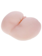 Вибровагина, вид сзади, с вибрацией и ротацией, 2 отверстия UltraSkin (Цвет: телесный)