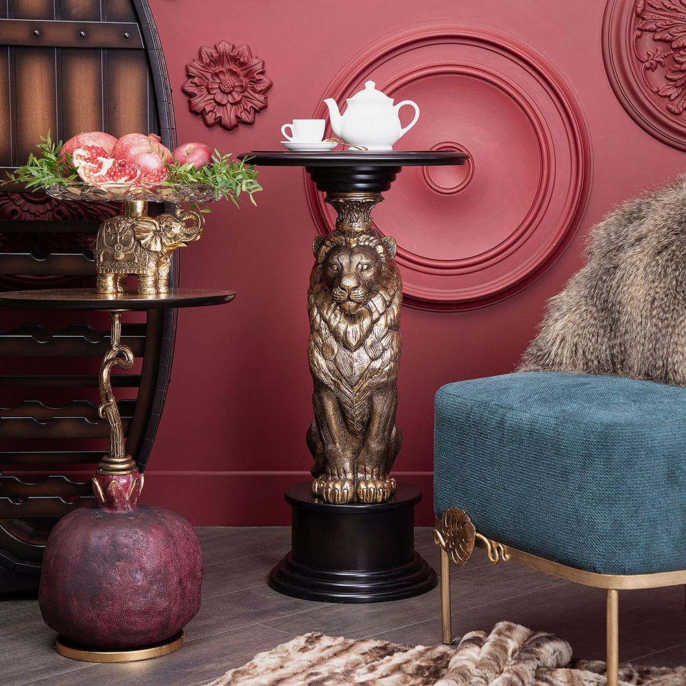 Столик декоративный Рубиновый гранат Амбер Золото