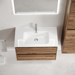 Тумба подвесная под раковину Sancos Libra, дуб чарльстон 690х450х500 мм