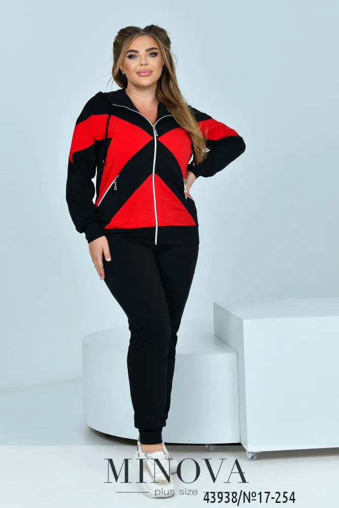Костюм 17-254-черный-красный Minova