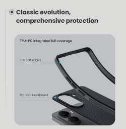 Чехол усиленный от Nillkin c встроенным круглым магнитом для Xiaomi Poco X7 Pro, серия Super Frosted Shield Pro Magnetic Case