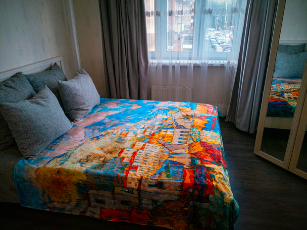 Покрывало «Амальфи», по мотивам живописи Константина Горбатова, картина «Амальфи»