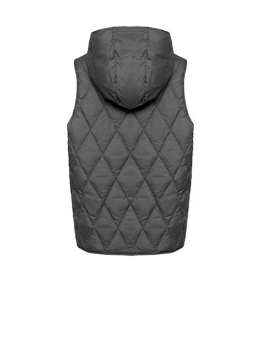 Графитовый утепленный жилет с капюшоном