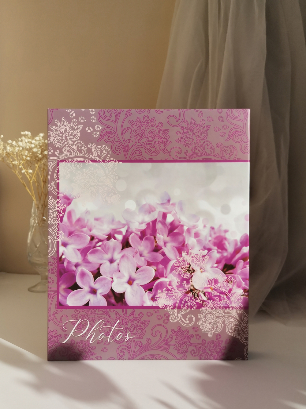 Фотоальбом на 200 фото 10х15 см, пластик. листы bloom Сирень
