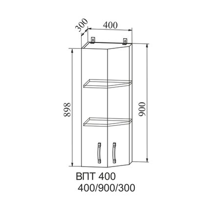Кухня Модуль ВПТ 400 Квадро Белый софт