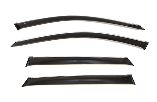 Дефлекторы боковых окон Cobra Tuning на Jaquar F-pace 2016 хромированный молдинг арт.J20616CR