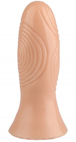 Телесная анальная втулка с рельефом - 17 см. (Цвет: телесный)