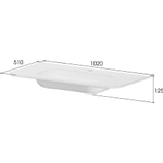 Тумба c раковиной VOI 786-100-MW+782-100-MW 100 см, на 1 отверстие, MATT WHITE