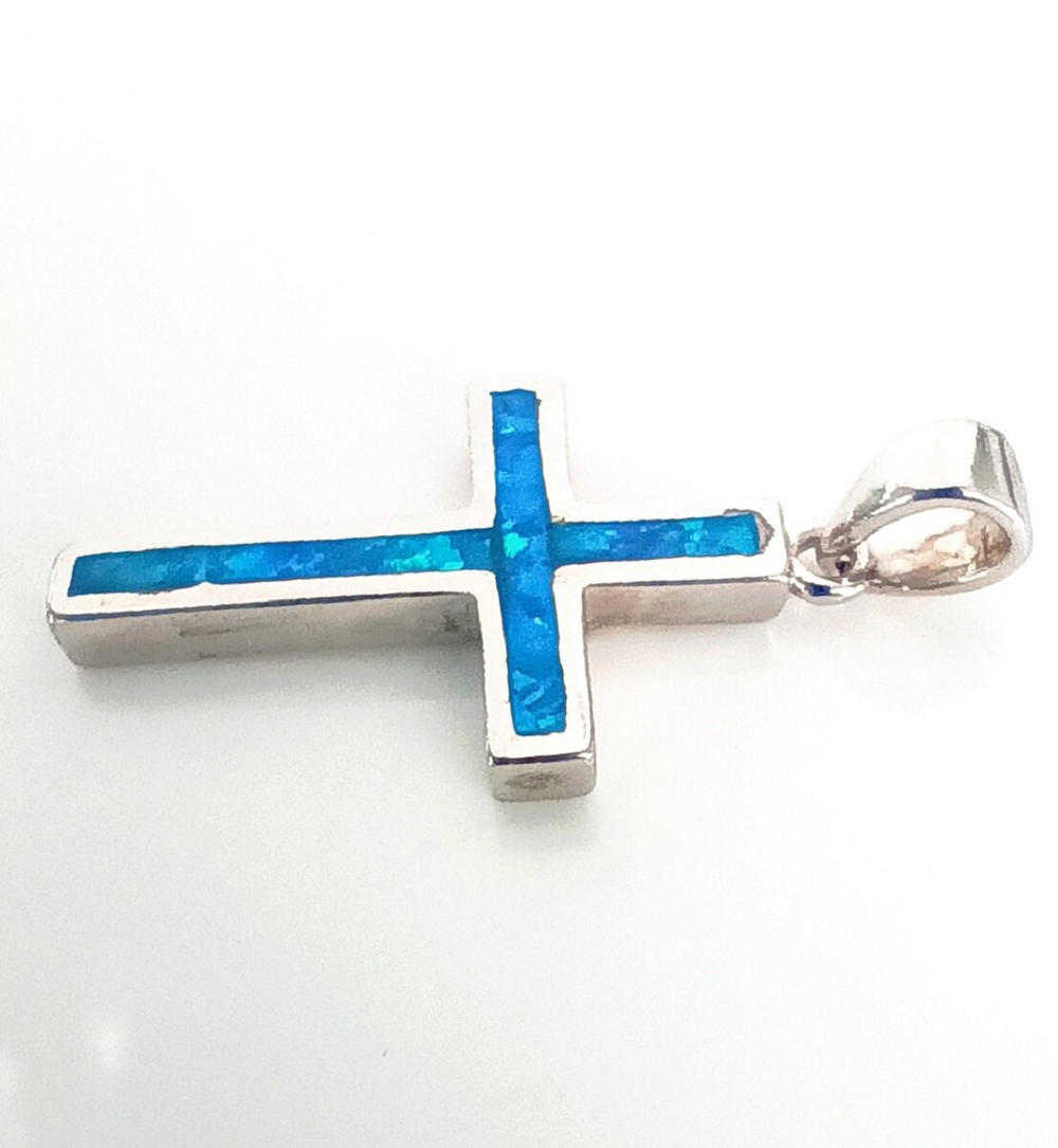 Подвеска Эстерелла, серебро 925*, родирование, опал синтетический/Ф