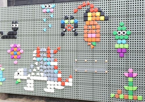 STEM Геометрические колышки, 256 шт (8 цветов, с точкой по центру) набор 2