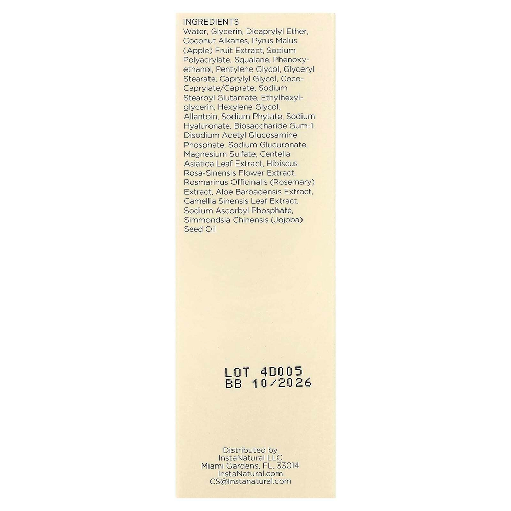 InstaNatural, увлажняющий гель с гиалуроновой кислотой, 60 мл (2 жидк. унции)