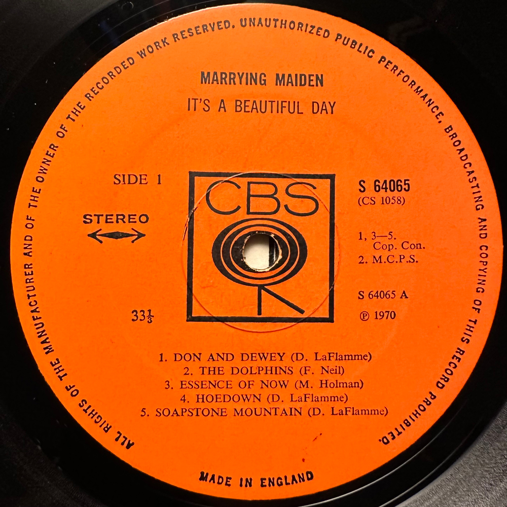 It's A Beautiful Day - Marrying Maiden (Англия 1970г.)